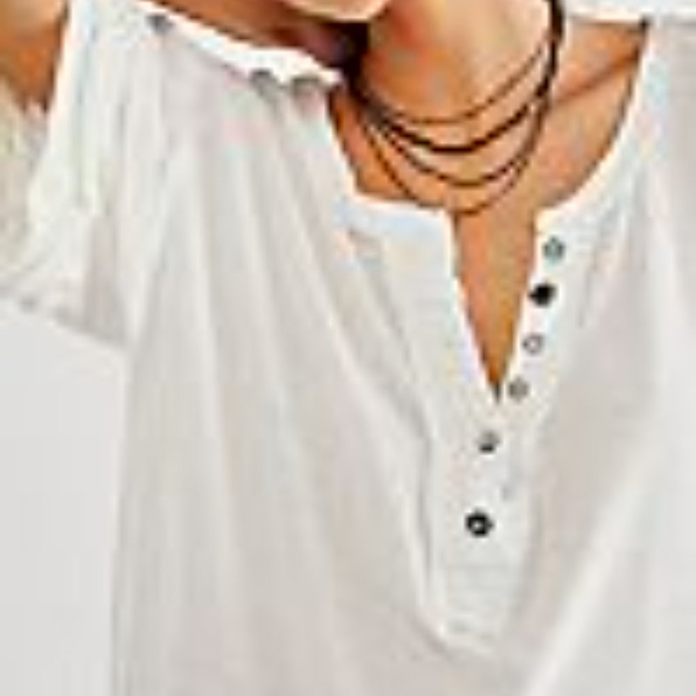 NWT Free People Henley T-Shirt - Picture 3 of 6